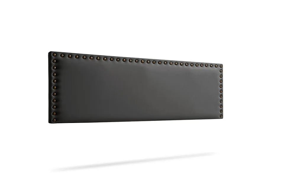 Tête de Lit Tapisée MODENA Simili cuir 115x55x8 cm - Noir - Moonia