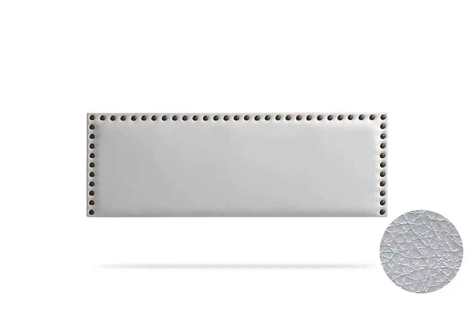 Tête de Lit Tapisée MODENA Simili cuir 115x55x8 cm - Argent - Moonia