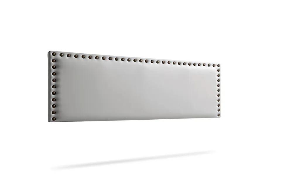 Tête de Lit Tapisée MODENA Simili cuir 115x55x8 cm - Argent - Moonia