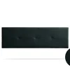 Tête de Lit Tapisée NAPOLI Aqualine 170x50x5 cm - Noir - Moonia