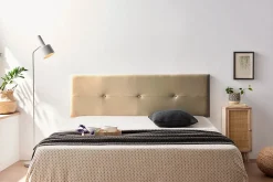 Tête de Lit Tapisée NAPOLI Simili cuir 145x50x5 cm - Or - Moonia