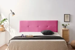 Tête de Lit Tapisée NAPOLI Simili cuir 115x50x5 cm - Rose - Moonia