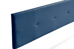 Tête de Lit Tapisée NAPOLI Simili cuir 90x50x5 cm - Bleu Foncé - Moonia