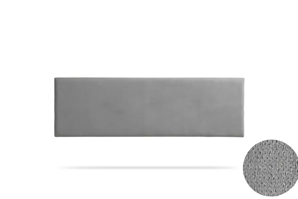 Tête de Lit Tapisée NOVA Aqualine 170x50x5 cm - Gris Clair - Moonia