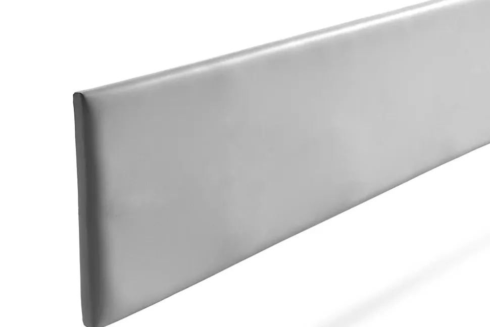 Tête de Lit Tapisée NOVA Simili cuir 115x50x5 cm - Argent - Moonia