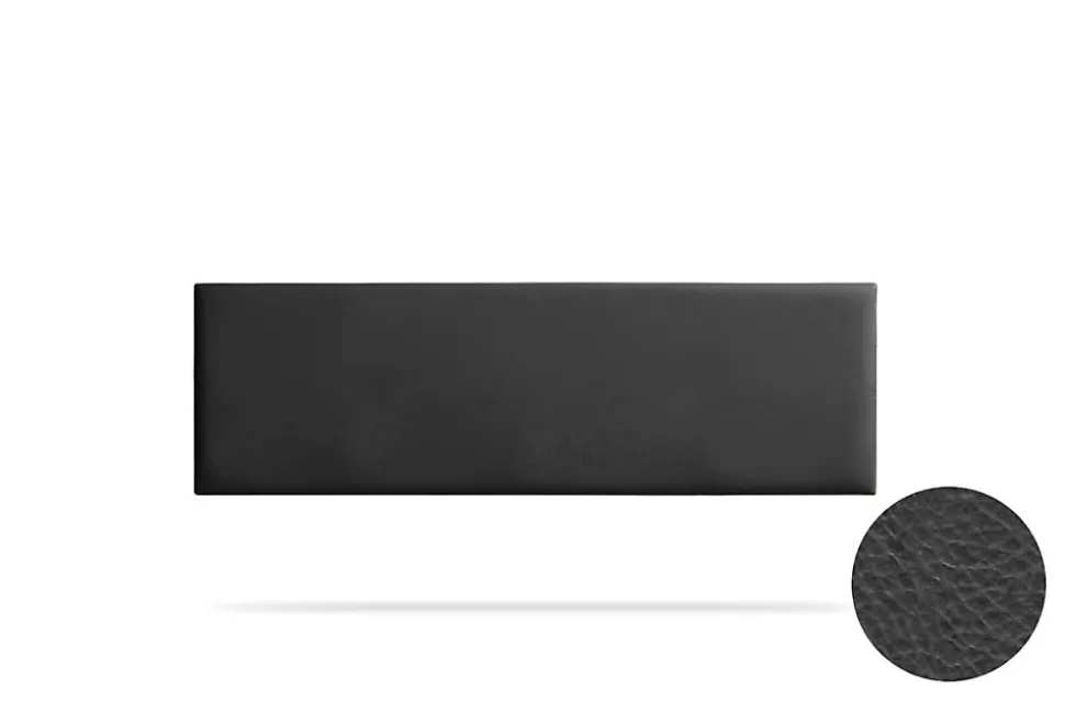 Tête de Lit Tapisée NOVA Simili cuir 115x50x5 cm - Noir - Moonia