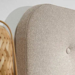 Tête de lit tapissée Saona 150x60 cm Couleur Beige, 8 cm d'épaisseur