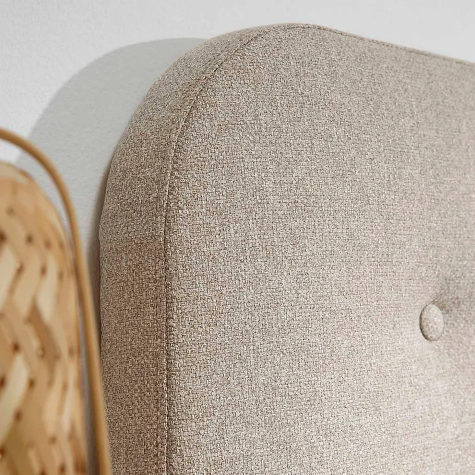 Tête de lit tapissée Saona 150x60 cm Couleur Beige, 8 cm d'épaisseur