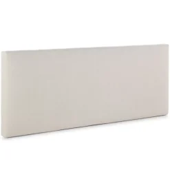 Tête de lit tapissée Tagomago 140x60 cm de Lin Naturel, 8 cm d'épaisseur