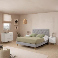 Tête de lit tapissée Turin 160x60 cm Gris