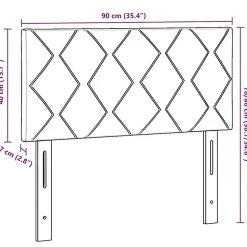 Tête de lit Vert foncé 90 cm Velours vidaXL