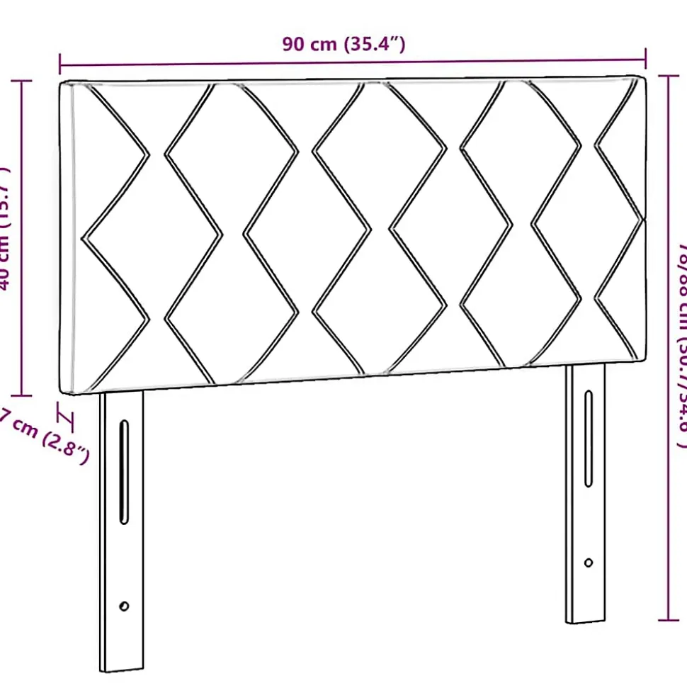 Tête de lit Vert foncé 90 cm Velours vidaXL