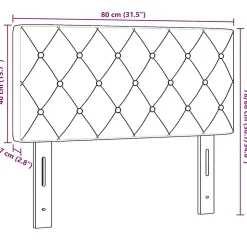 Tête de lit Vert foncé 80 cm Velours vidaXL
