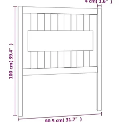Tête de lit 80,5x4x100 cm Bois massif de pin vidaXL