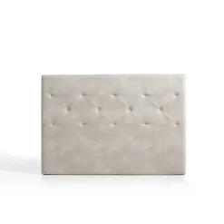 Tête de lit Zafiro pour lit 105 en tissu gris blanc 115x115x8. ECCOX