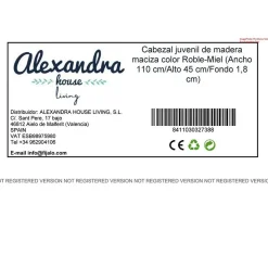 Venprodin - Tête de lit en bois 105 cm Magda 110X45 Chêne Miel