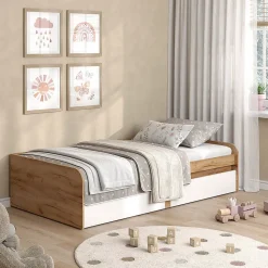 Vicco Lit denfant Blanc/Artisan 90x200 cm sans matelas