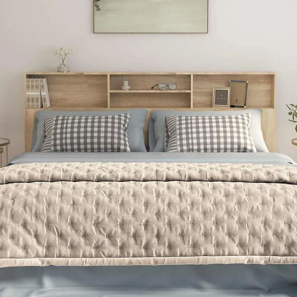 vidaXL Armoire de tête de lit Chêne sonoma 200x19x103,5 cm 811892