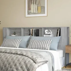 vidaXL Armoire de tête de lit Sonoma gris 220x18,5x104,5 cm 817283