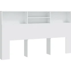 vidaXL Armoire de tête de lit Blanc 180x19x103,5 cm 811880