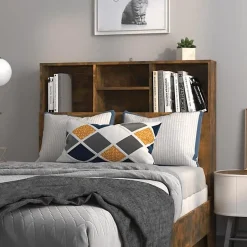 vidaXL Armoire de tête de lit Blanc brillant 120x19x103,5 cm