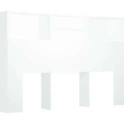 vidaXL Armoire de tête de lit Blanc 160x19x103,5 cm 811871