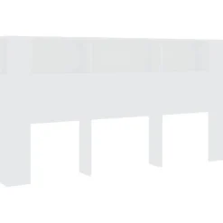 vidaXL Armoire de tête de lit Blanc 200x18,5x104,5 cm 811952