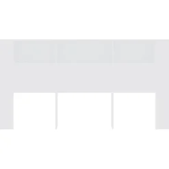 vidaXL Armoire de tête de lit Blanc 200x18,5x104,5 cm 811952