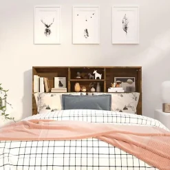 vidaXL Armoire de tête de lit Chêne marron 100x19x103,5 cm