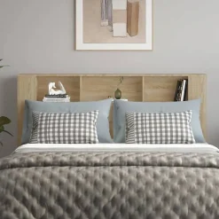 vidaXL Armoire de Tête de Lit Murale Meuble de Chambre à Coucher Tête de Lit avec Rangement Accessoire de Lit Intérieur 811946