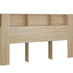 vidaXL Armoire de Tête de Lit Murale Meuble de Chambre à Coucher Tête de Lit avec Rangement Accessoire de Lit Intérieur 811946