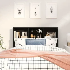 vidaXL Armoire de tête de lit Blanc 120x19x103,5 cm