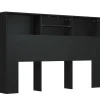 vidaXL Armoire de tête de lit Noir 160x19x103,5 cm 811872