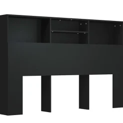 vidaXL Armoire de tête de lit Noir 160x19x103,5 cm 811872