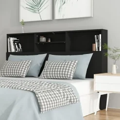 vidaXL Armoire de tête de lit Noir 160x19x103,5 cm 811872