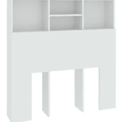 vidaXL Armoire de tête de lit Blanc 100x19x103,5 cm 811844