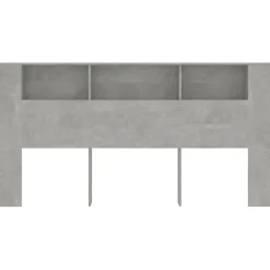 vidaXL Armoire de tête de lit Gris béton 200x18,5x104,5 cm 811956