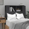vidaXL Armoire de tête de lit Noir 100x18,5x104,5 cm 811908