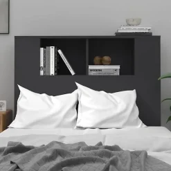 vidaXL Armoire de tête de lit Noir 100x18,5x104,5 cm 811908