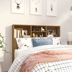 vidaXL Armoire de tête de lit Sonoma gris 120x19x103,5 cm