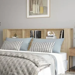 vidaXL Armoire de tête de lit Chêne sonoma 220x18,5x104,5 cm 811964