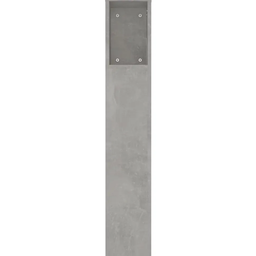 vidaXL Armoire de tête de lit Gris béton 220x18,5x104,5 cm 811965