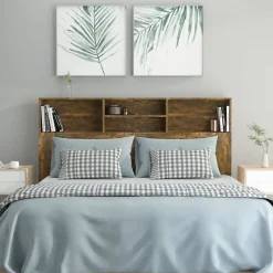 vidaXL Armoire de tête de lit Chêne fumé 160x19x103,5 cm 817252