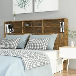 vidaXL Armoire de tête de lit Chêne fumé 160x19x103,5 cm 817252