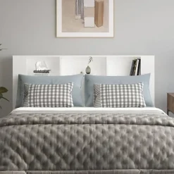 vidaXL Armoire de tête de lit Blanc 180x18,5x104,5 cm 811943