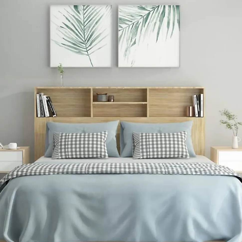 vidaXL Armoire de tête de lit Chêne sonoma 160x19x103,5 cm 811874