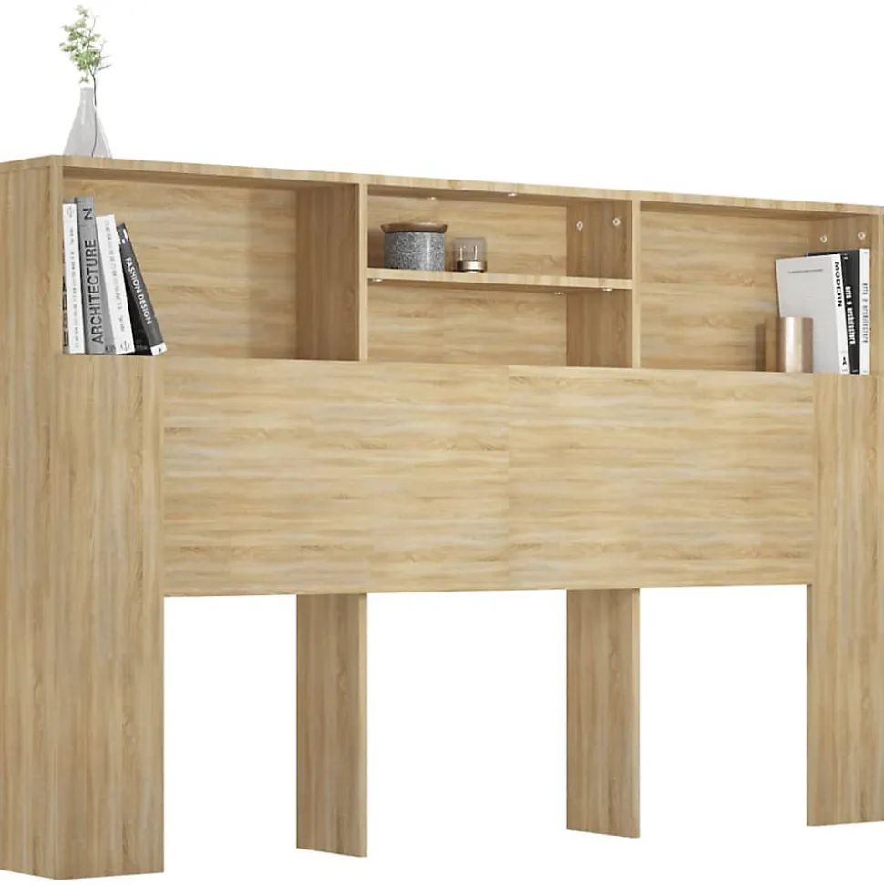 vidaXL Armoire de tête de lit Chêne sonoma 160x19x103,5 cm 811874