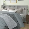 vidaXL Armoire de tête de lit Gris béton 220x19x103,5 cm 811902
