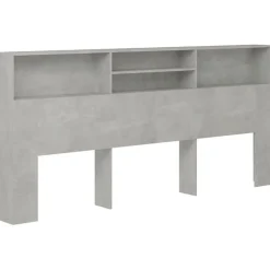 vidaXL Armoire de tête de lit Gris béton 220x19x103,5 cm 811902