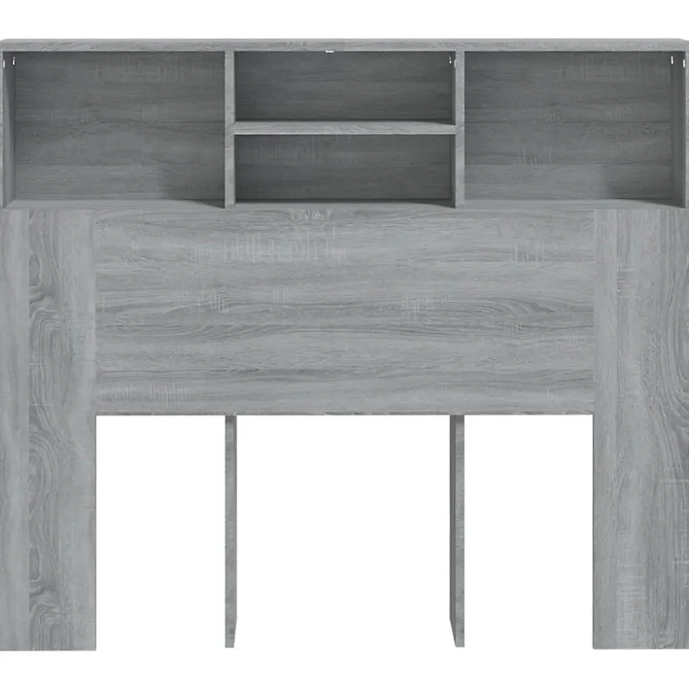 vidaXL Armoire de tête de lit Chêne fumé 120x19x103,5 cm